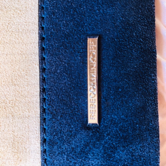 REBECCA MINKOFF BLUE SUEDE CLUTCH - Picture 5 of 7